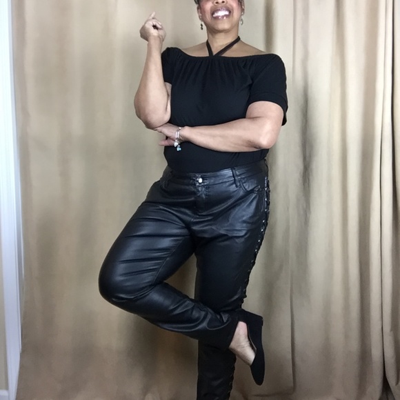 Tripp nyc Pants - NWT Tripp Faux Leather Side Laced Pants Sz 18